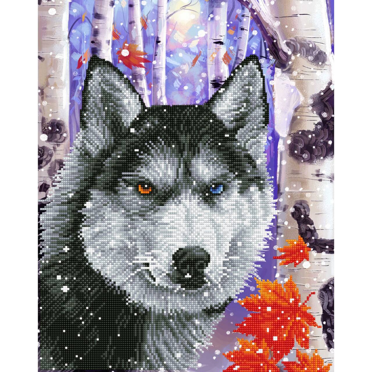 Diamond Dotz® Intermediate Forest Wolf Diamond Painting Kit